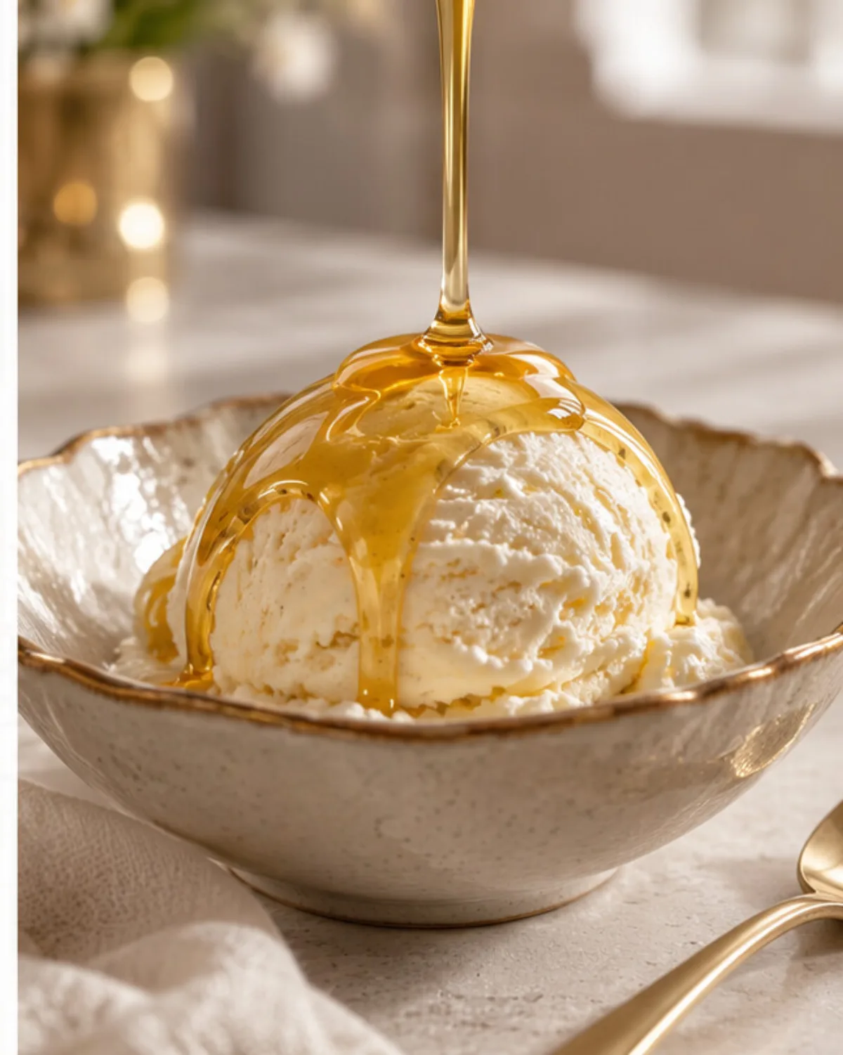 Vanilla ice cream with Cherry Pie