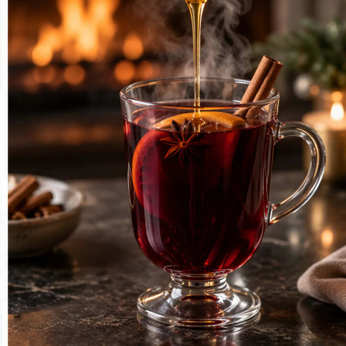Glühwein with Cinnamon Pie