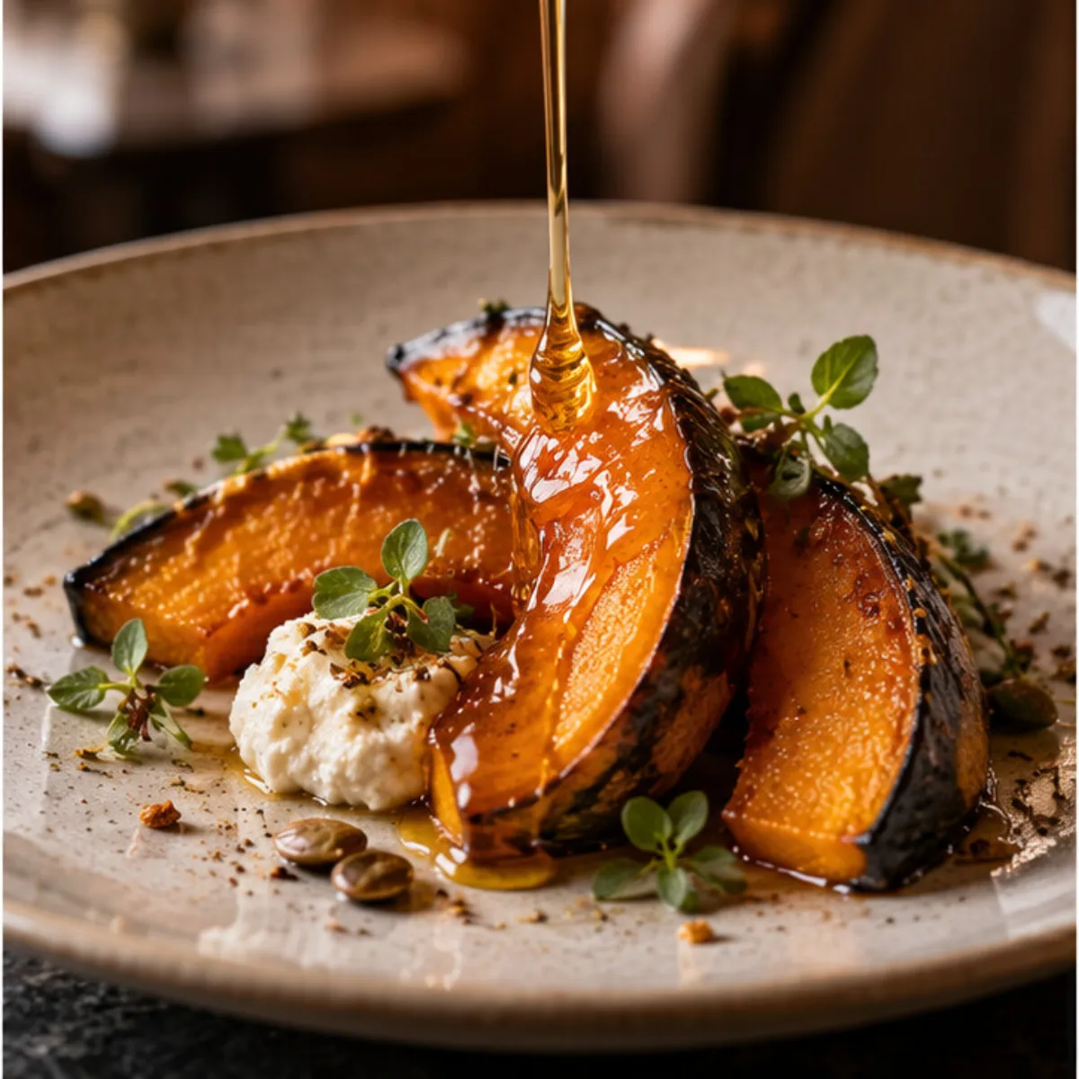 Roasted pumpkin with Cinnamon Pie